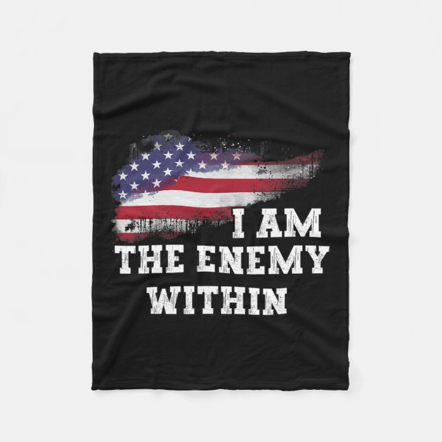 I Am The Enemy Within  Fleece Blanket (Front)