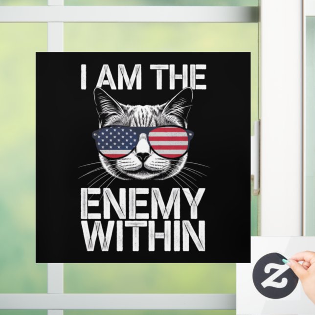 I Am The Enemy Within Kamala Harris 2024  Window Cling (Home)