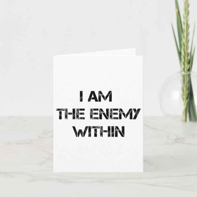 I Am The Enemy Within Kamala Harris Donald Trump 2 Card (Front)