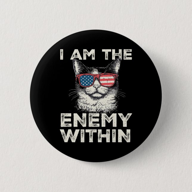 I Am The Enemy Within Tee - Kamala Harris 2024 Mer 2 Inch Round Button (Front)