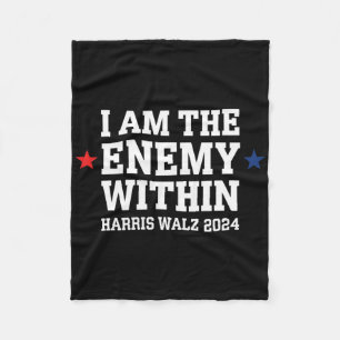 I Am The Enemy Within Voting Trump 2024 Election T Fleece Blanket
