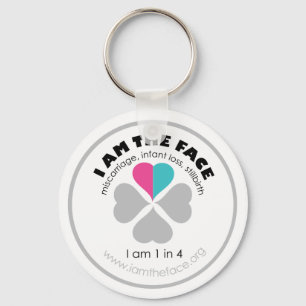 I AM THE FACE Pink and Blue Keychain