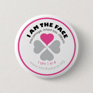 I AM THE FACE Pink Button