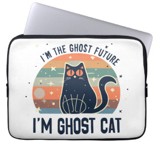 I AM THE GHOST FUTURE, GHOST CAT  LAPTOP SLEEVE