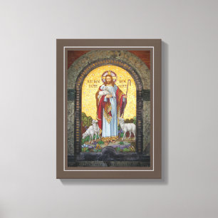 "I AM THE GOOD SHEPHERD" John 10:11 Mosaic Art Canvas Print