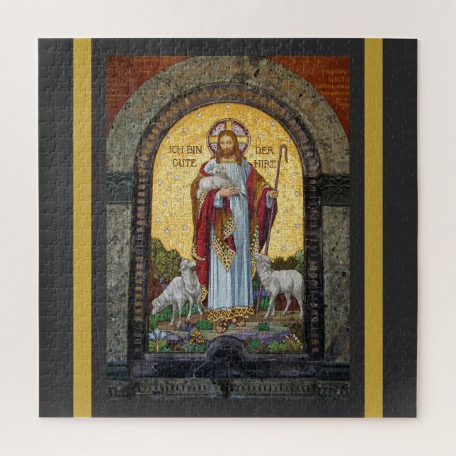 "I AM THE GOOD SHEPHERD" John 10:11 Mosaic Art Jigsaw Puzzle (Vertical)