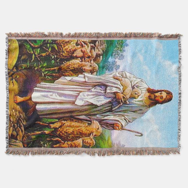 I Am the Good Shepherd John 10:7-21 Throw Blanket (Front)