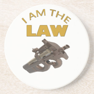 I am the law with a m4a1 machine gun coaster