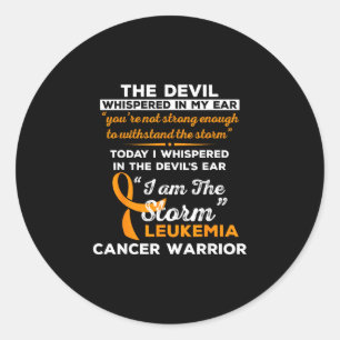 I am the leukaemia cancer warrior classic round sticker