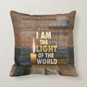 I am the Light of the World - John 8:12 Throw Pillow