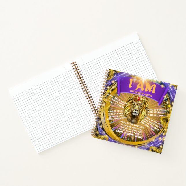 I AM The Lion Of Judah Spiral Notebook (Inside)