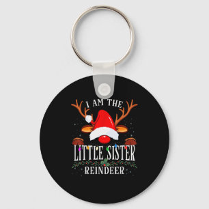 I Am The Little Sister Reindeer Christmas Family Keychain
