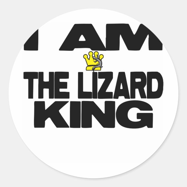 I Am The Lizard King Classic Round Sticker (Front)