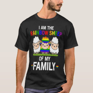 I Am The Rainbow Sheep Of My Family  Pride LGBT Fl T-Shirt