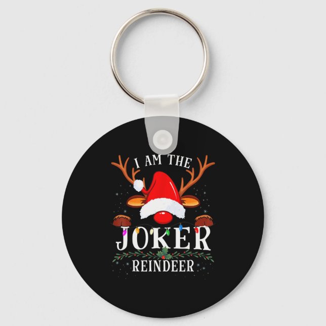 I Am The Reindeer Christmas Family  Keychain (Front)