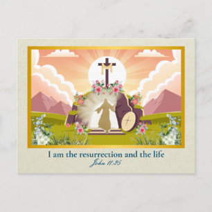 I am the resurrection and the life postcard