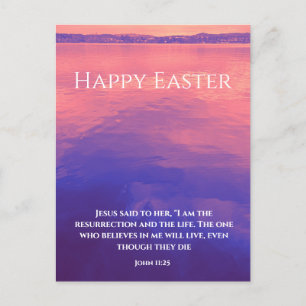 I am the Resurrection   Bible Verse Custom Easter Postcard