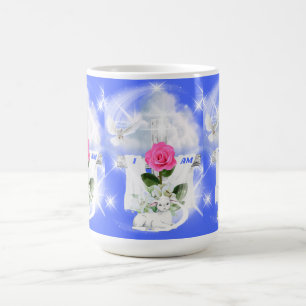 I Am The Resurrection Blue Coffee Mug