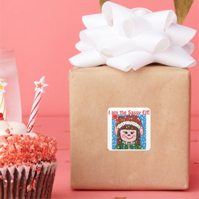 I am the Sassy Elf Sticker (Party)