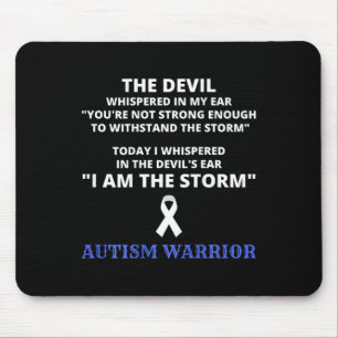 I Am The Storm Autism Warrior Autism Awareness 1 Mouse Pad