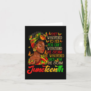 I Am The Storm Black Women Black History Month  Card