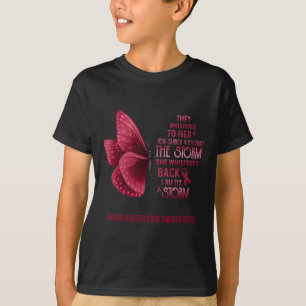 I Am The Storm Brain Aneurysm Awareness Butterfly  T-Shirt