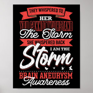 I Am The Storm Brain Aneurysm Awareness Support Gr Poster