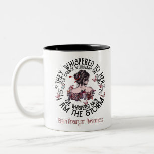 I Am The Storm Brain Aneurysm Awareness Two-Tone Coffee Mug