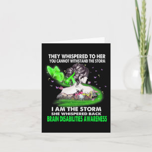 I Am The Storm Brain Disabilities Awareness Card