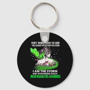 I Am The Storm Brain Disabilities Awareness Keychain
