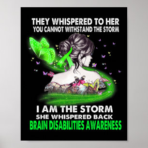 I Am The Storm Brain Disabilities Awareness  Poster