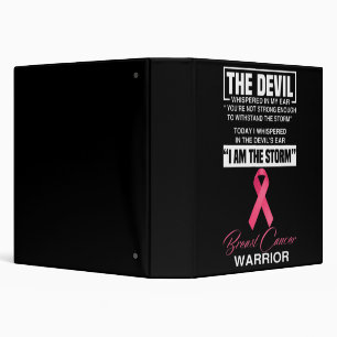 I Am The Storm Breast Cancer Awareness Pink Ribbon Binder