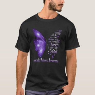I am the storm Domestic Violence Awareness Butterf T-Shirt