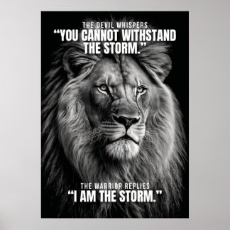 I Am the Storm - Inspirational Quote Poster