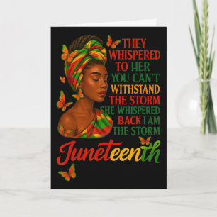 I Am The Storm Juneteenth Afro Black Women History Card