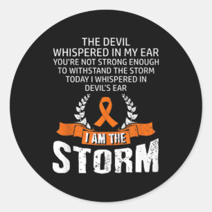 I Am The Storm Leukaemia Awareness Classic Round Sticker