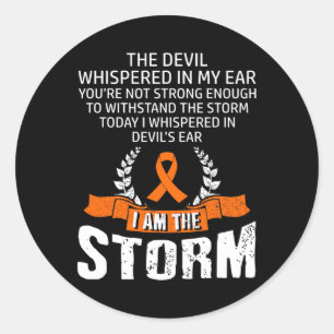 I Am The Storm Leukaemia Awareness Classic Round Sticker
