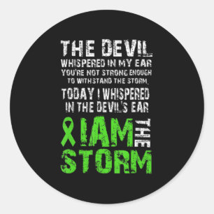 I Am The Storm Mental Health Awareness Green Ribb Classic Round Sticker