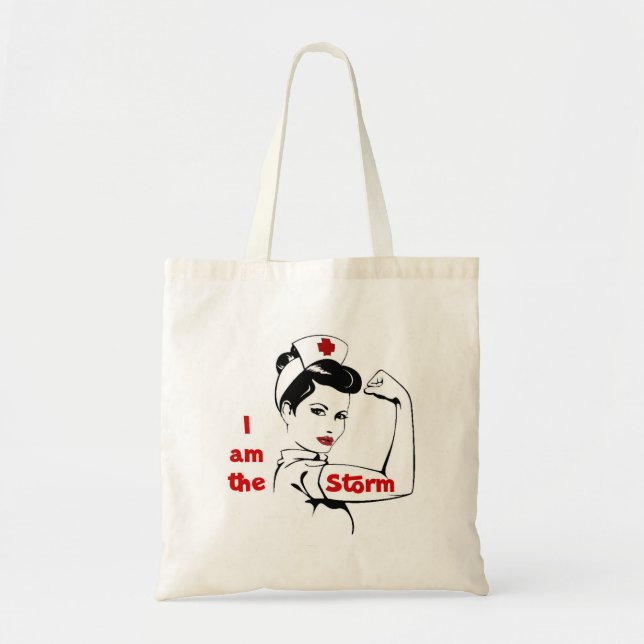 I am the storm Nurse Tote Bag (Front)