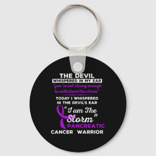 I Am The Storm Pancreatic Cancer Warrior Keychain