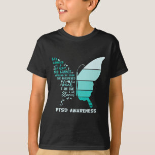 I Am The Storm Ptsd Stress Awareness Ribbon Butter T-Shirt