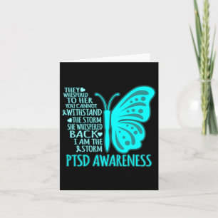 I Am The Storm Ptsd Stress Awareness Ribbon Graphi Card
