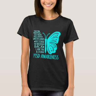I Am The Storm Ptsd Stress Awareness Ribbon Graphi T-Shirt