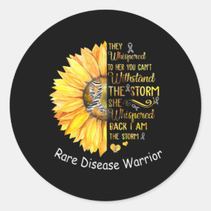 I am the Storm Rare Disease Warrior T-Shirt38  Classic Round Sticker