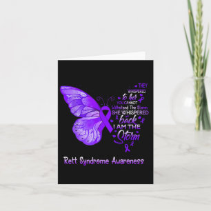 I Am The Storm Rett Syndrome Awareness Butterfly  Card