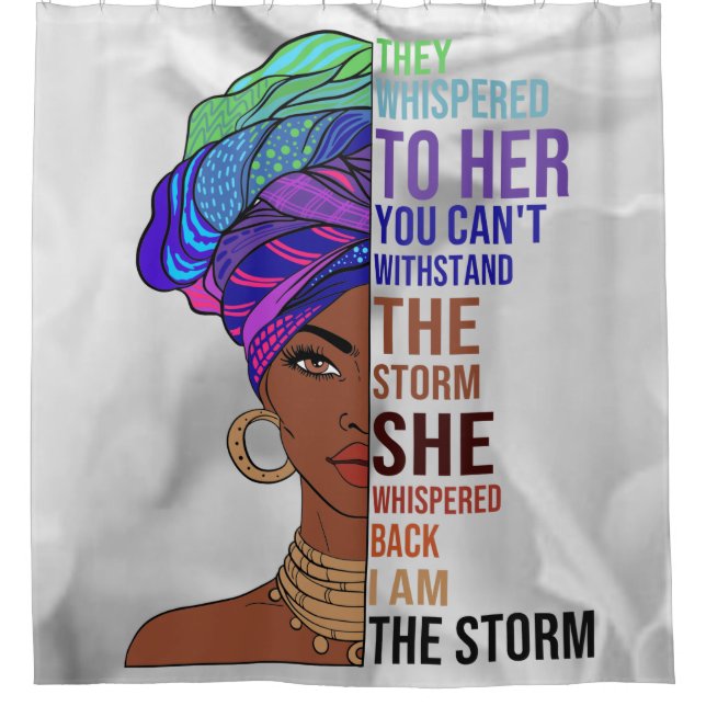 I AM THE STORM SHOWER CURTAIN (Front)