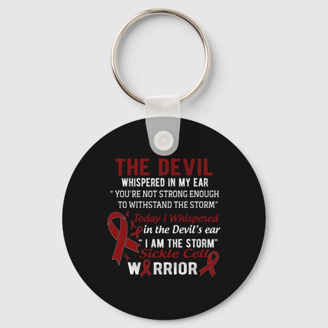 I Am The Storm Sickle Cell Warrior  Keychain (Front)