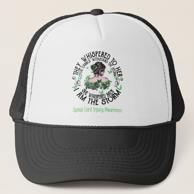I Am The Storm Spinal Cord Injury Awareness Trucker Hat (Front)