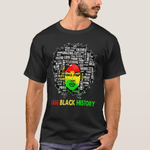 I Am The Strong African Queen Girls Black History  T-Shirt