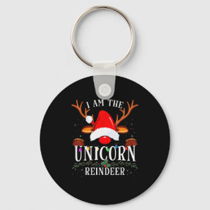 I Am The Unicorn Reindeer Christmas Family  Keychain